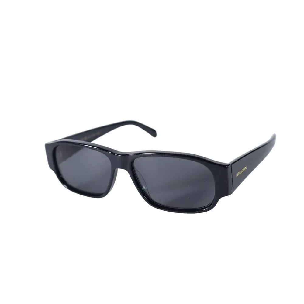 Salvatore Ferragamo Narrow Rectangle Mens Sunglasses - Black/Dark Grey - NWT